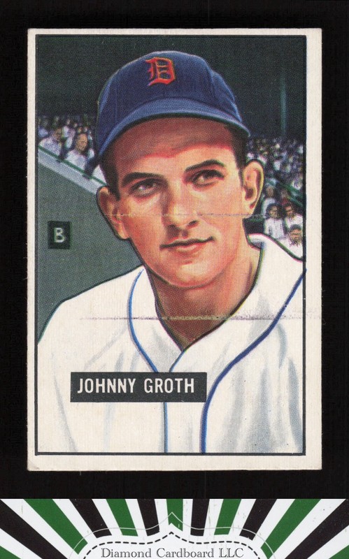 1951 Bowman #249 Johnny Groth VGEX, front