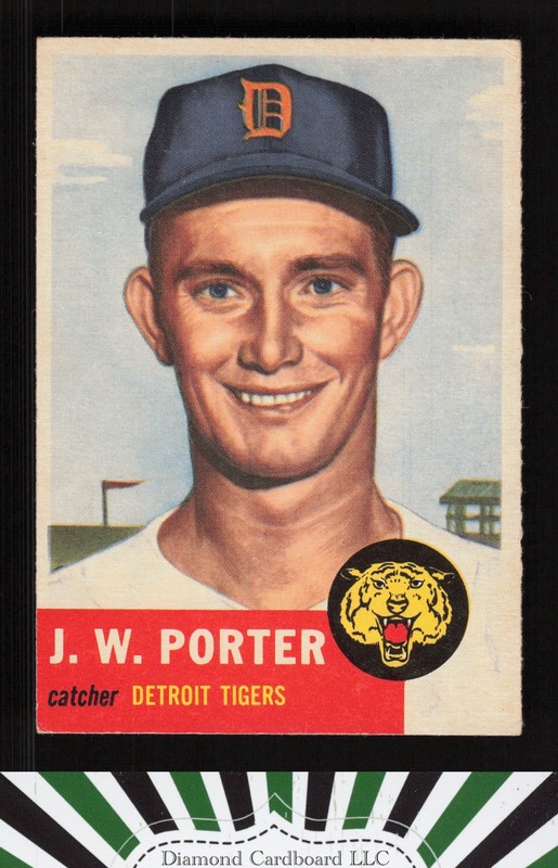 1953 Topps #211 J.W. Porter VGEX+ [CENTERED] d, front