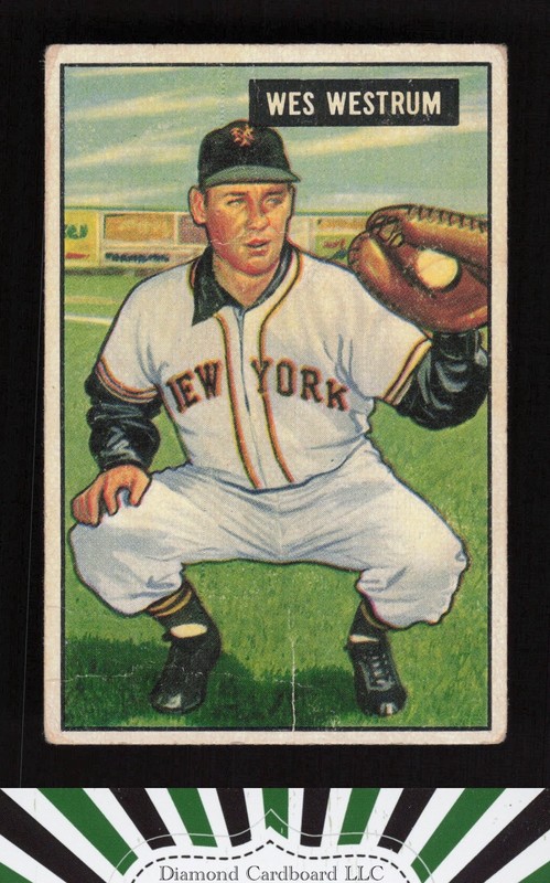 1951 Bowman #161 Wes Westrum GD+, front