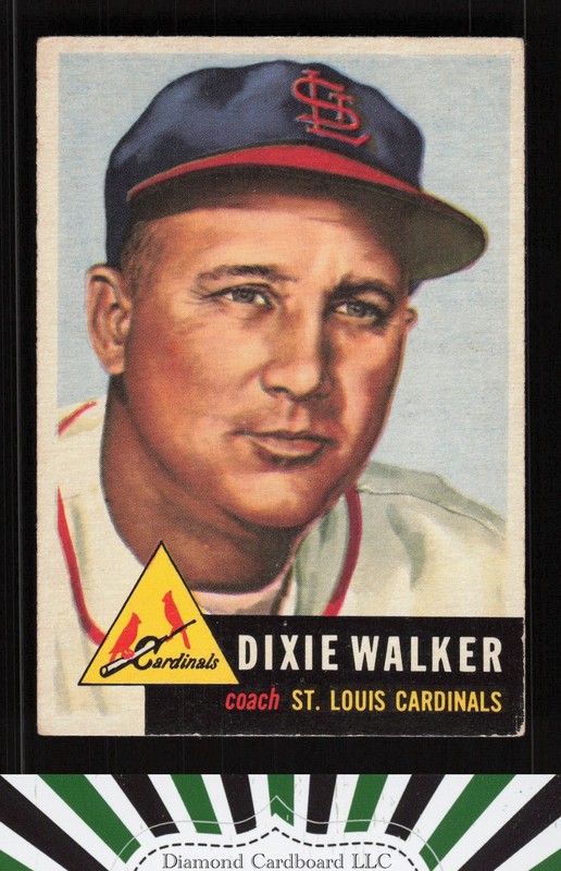 1953 Topps #190 Dixie Walker VGEX f, front