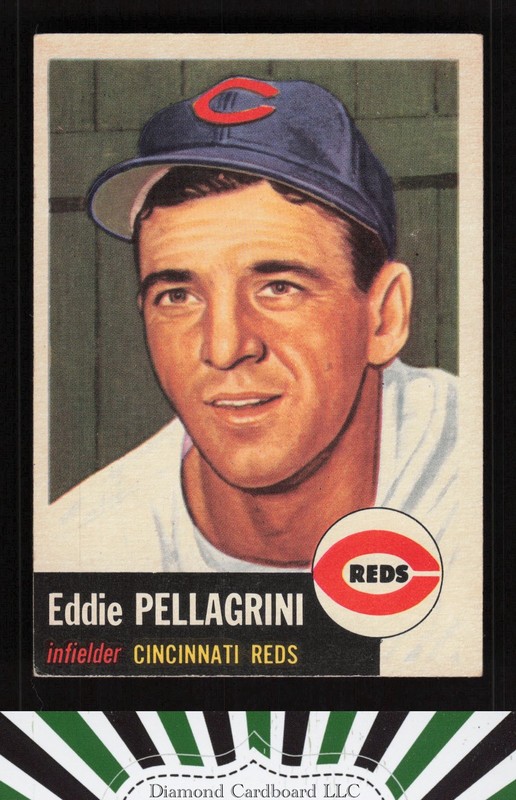 1953 Topps #28 Eddie Pellagrini VGEX+ g, front