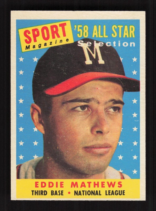1958 Topps #480 Eddie Mathews NMMT (OC) i, front