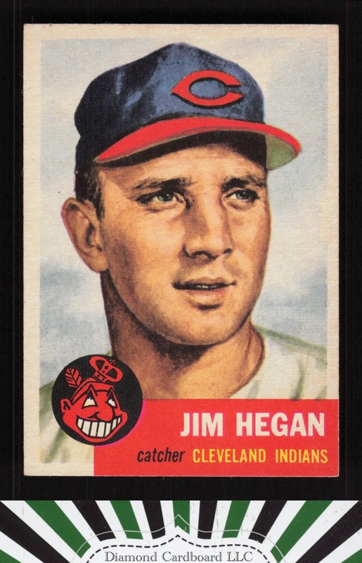 1953 Topps #80 Jim Hegan EXMT g, front