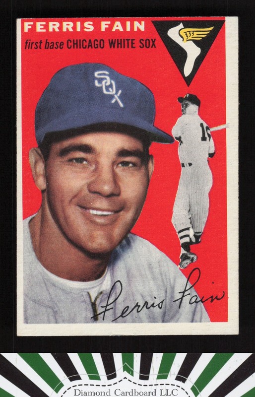 1954 Topps #27 Ferris Fain EX b, front