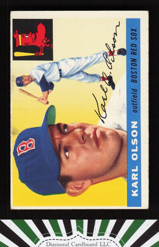 1955 Topps #72 Karl Olson VG f, front