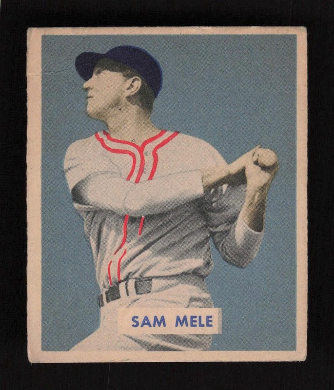 1949 Bowman #118 Sam Mele VGEX, front