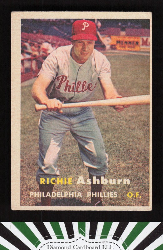 1957 Topps #70 Richie Ashburn VGEX f, front
