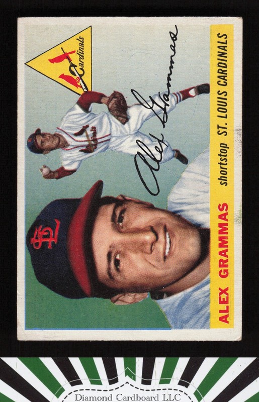 1955 Topps #21 Alex Grammas VG+ b, front