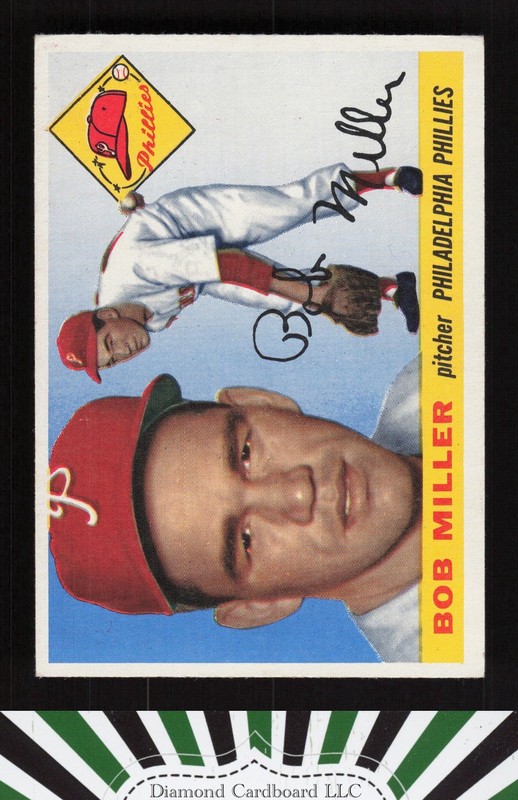 1955 Topps #157 Bob Miller VGEX g, front