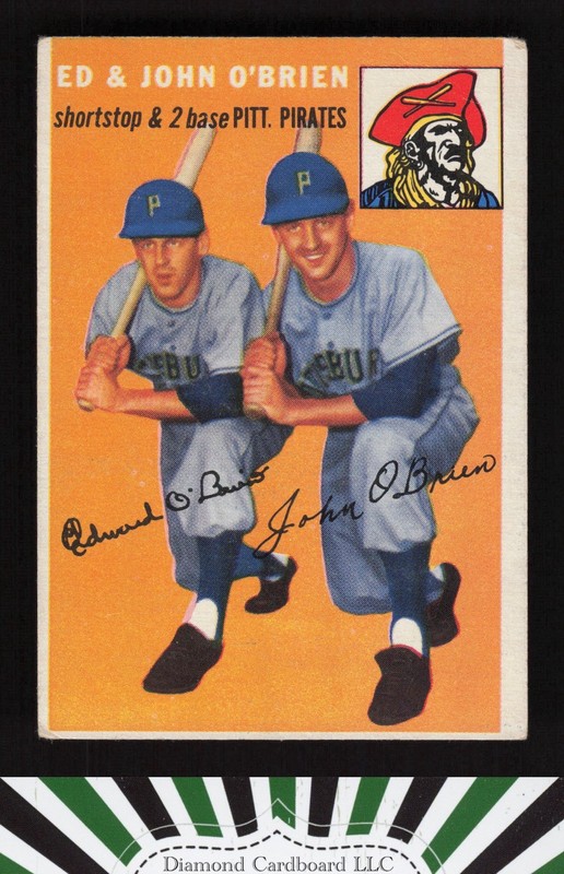 1954 Topps #139 Ed & John O'Brien VG b, front