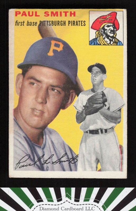 1954 Topps #11 Paul Smith VGEX b, front