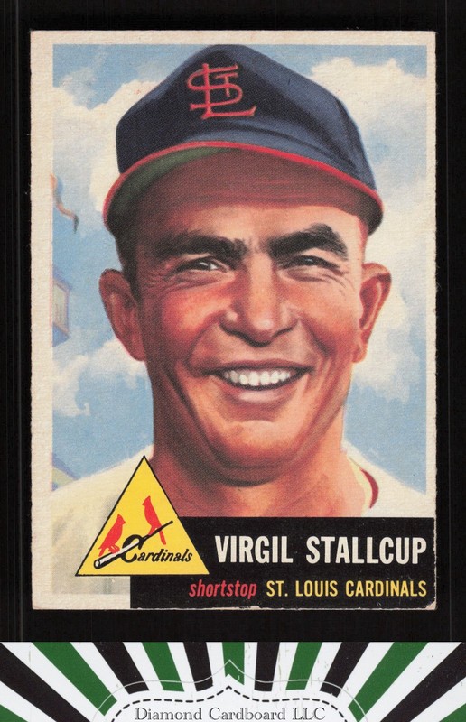 1953 Topps #180 Virgil Stallcup VGEX+ g, front