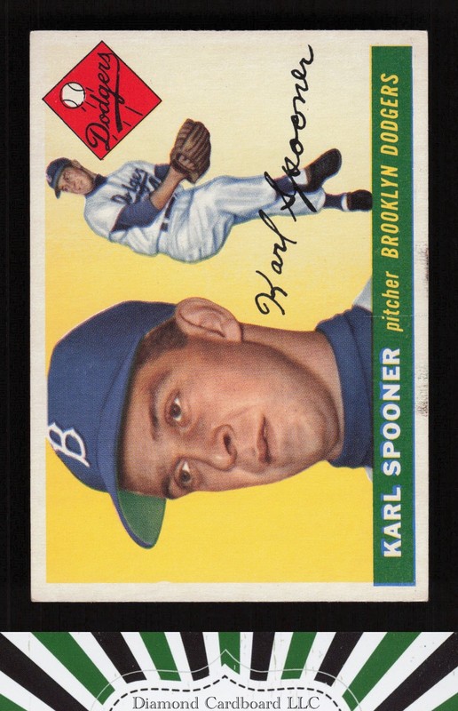1955 Topps #90 Karl Spooner EX [NICELY CENTERD] m, front