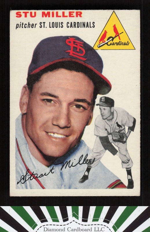 1954 Topps #164 Stu Miller VGEX j, front