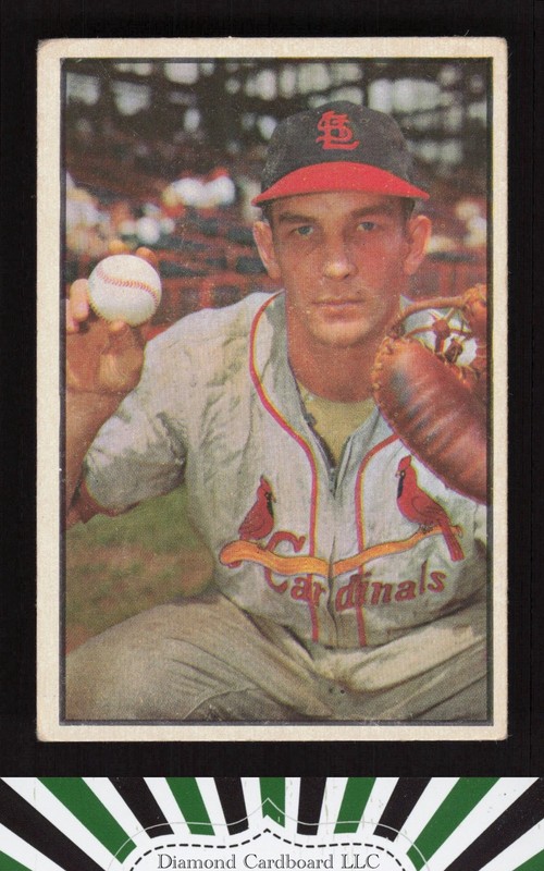 1953 Bowman Color #53 Del Rice VG a, front