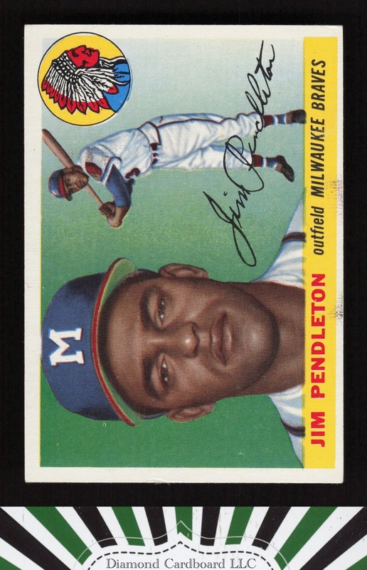 1955 Topps #15 Jim Pendleton VGEX d, front