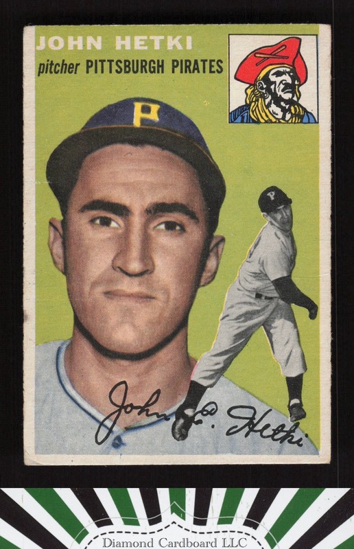 1954 Topps #161 John Hetki VG [CENTERED] k, front