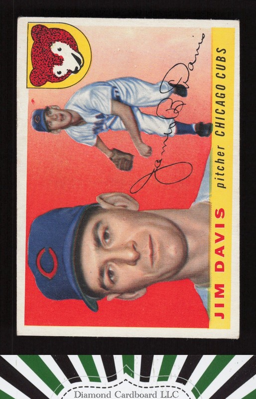 1955 Topps #68 Jim Davis VG+ m, front