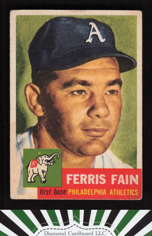1953 Topps #24 Ferris Fain GD+ [CENTERED] a, front