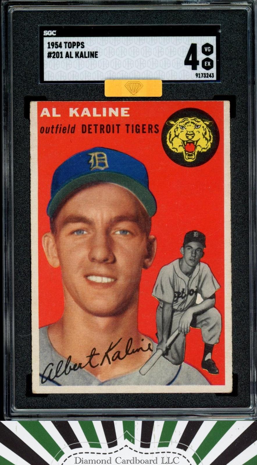 1954 Topps #201 Al Kaline SGC 4 RC MBA GOLD [CENTERED], front