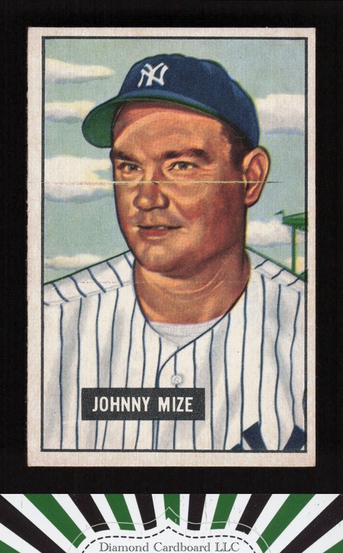 1951 Bowman #50 Johnny Mize VGEX c, front
