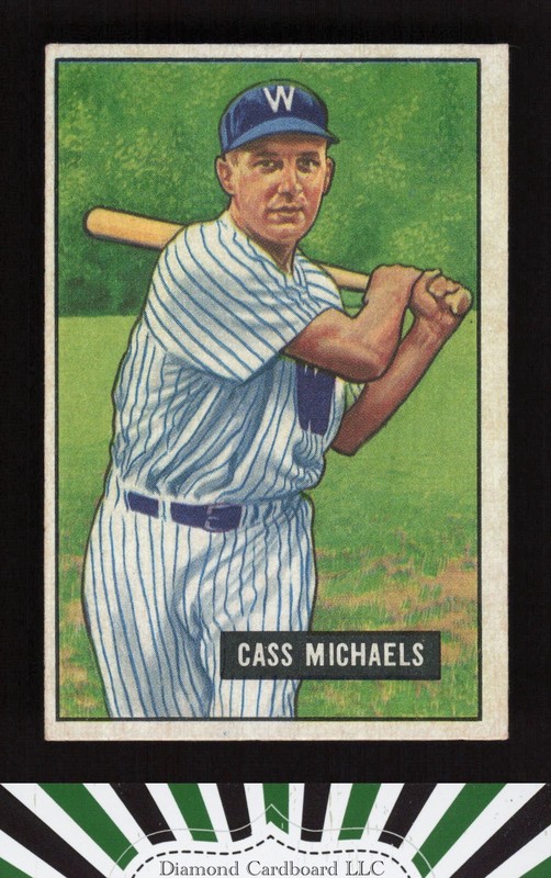 1951 Bowman #132 Cass Michaels VGEX+, front