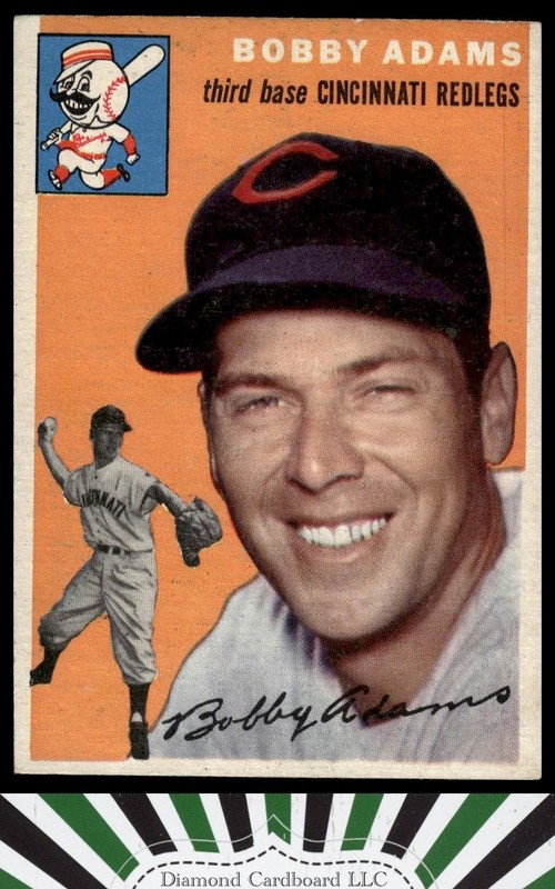 1954 Topps #123 Bobby Adams EX o, front