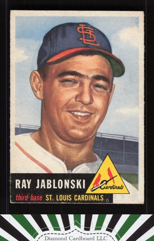 1953 Topps #189 Ray Jablonski VG [CENTERED] f, front