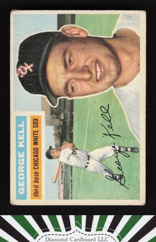 1956 Topps #195 George Kell GD+ e, front