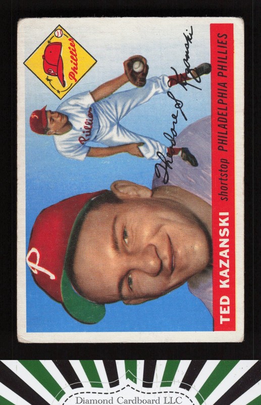 1955 Topps #46 Ted Kazanski VG f, front