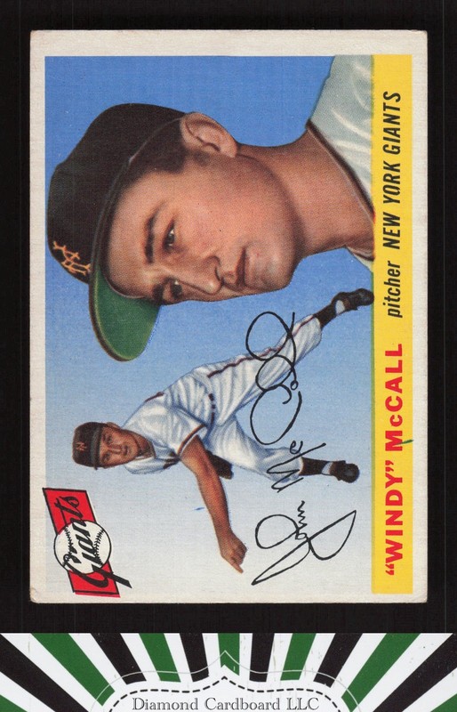 1955 Topps #42 Windy McCall VGEX b, front