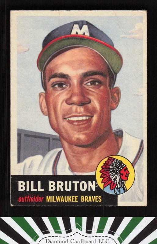 1953 Topps #214 Bill Bruton FR b, front