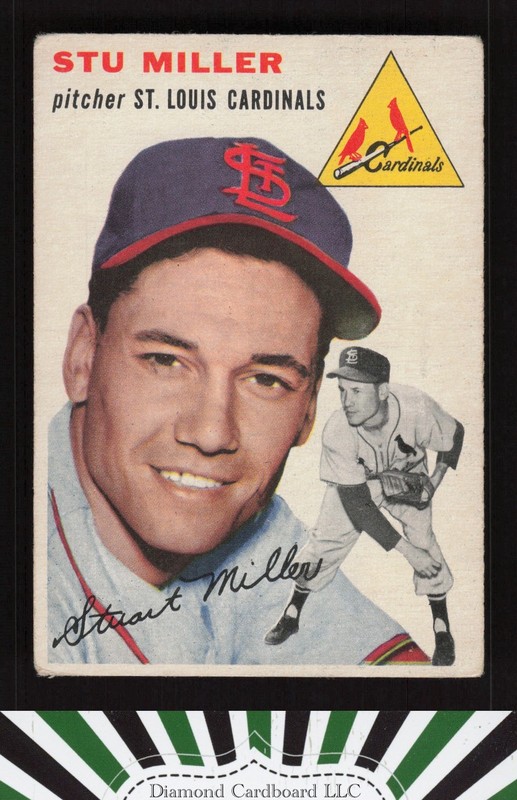 1954 Topps #164 Stu Miller VG c, front