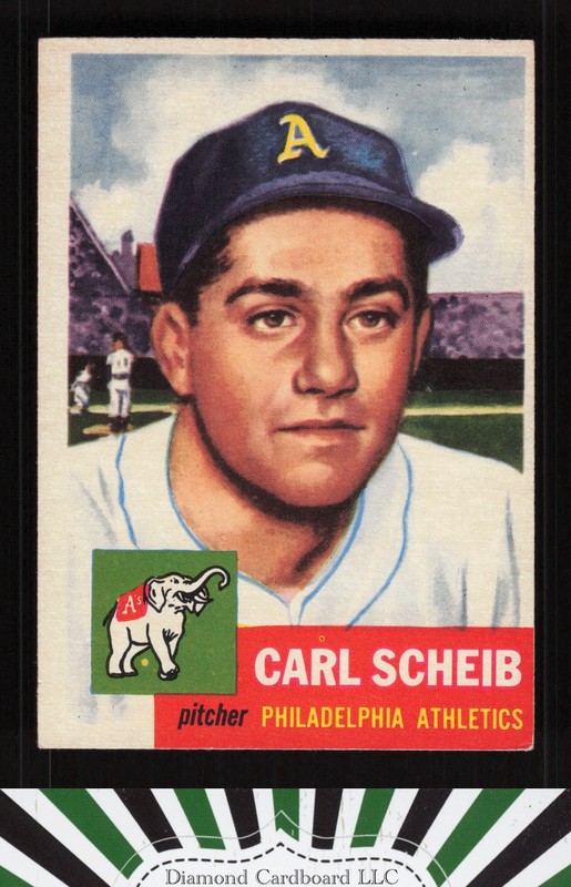 1953 Topps #57 Carl Scheib VGEX+ d, front