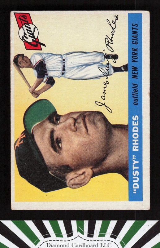 1955 Topps #1 Dusty Rhodes VG+ p, front