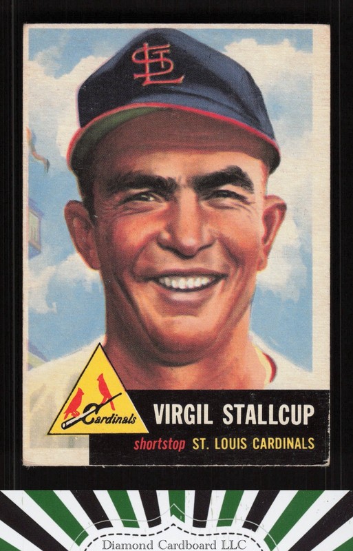 1953 Topps #180 Virgil Stallcup VG d, front