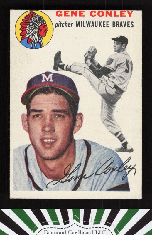 1954 Topps #59 Gene Conley VGEX j, front