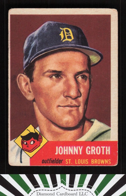 1953 Topps #36 Johnny Groth GD a, front
