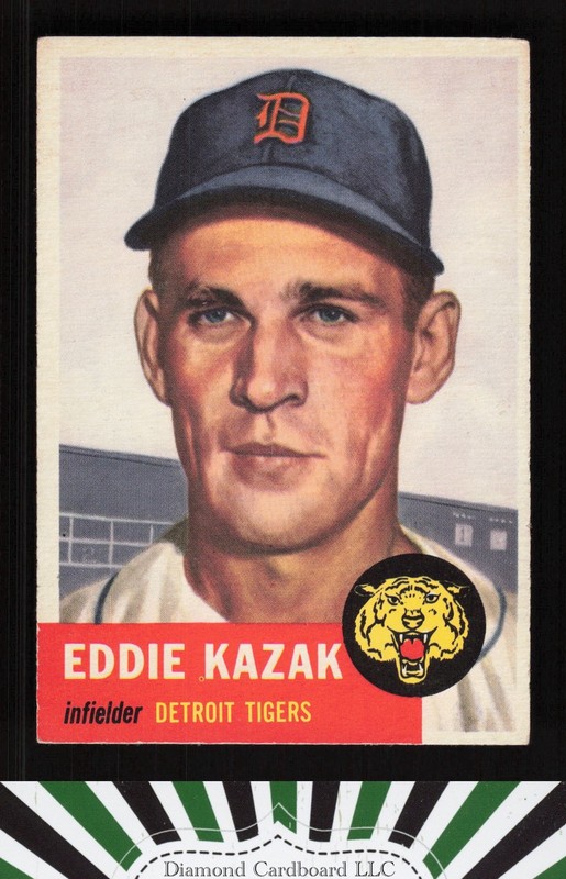 1953 Topps #194 Eddie Kazak VGEX+ f, front