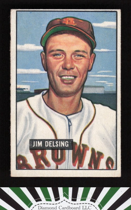 1951 Bowman #279 Jim Delsing VG, front