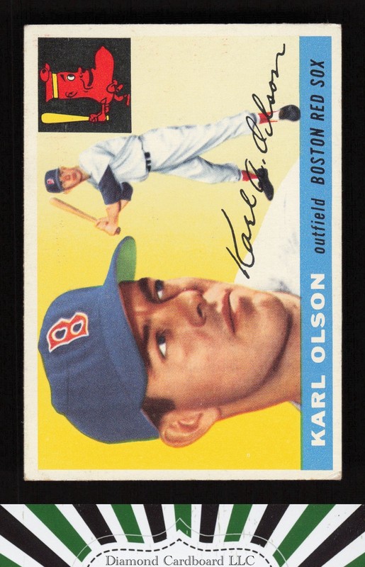 1955 Topps #72 Karl Olson VGEX j, front