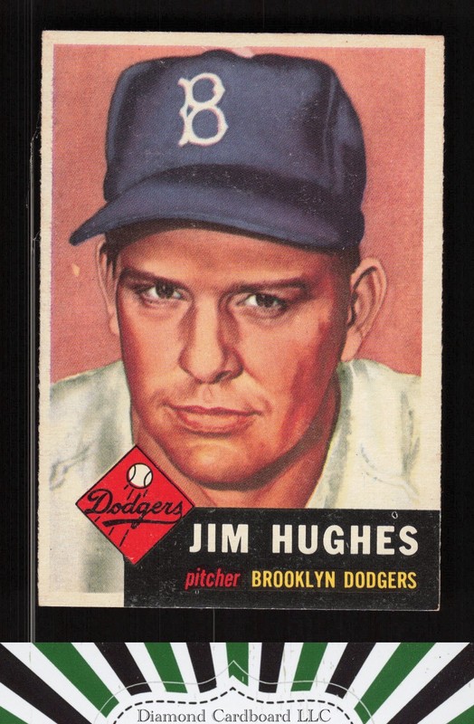 1953 Topps #216 Jim Hughes NM g, front
