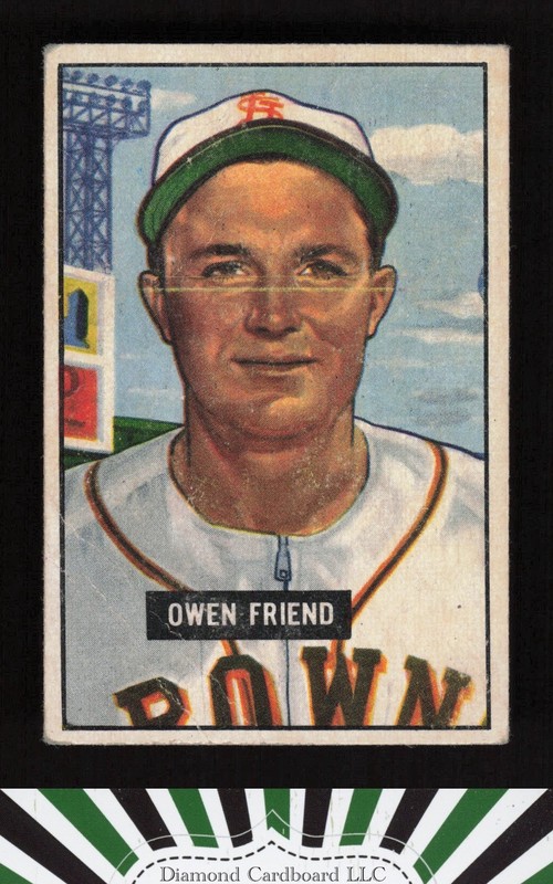1951 Bowman #101 Owen Friend GD, front
