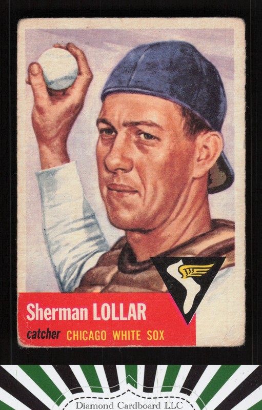 1953 Topps #53 Sherm Lollar FR a, front