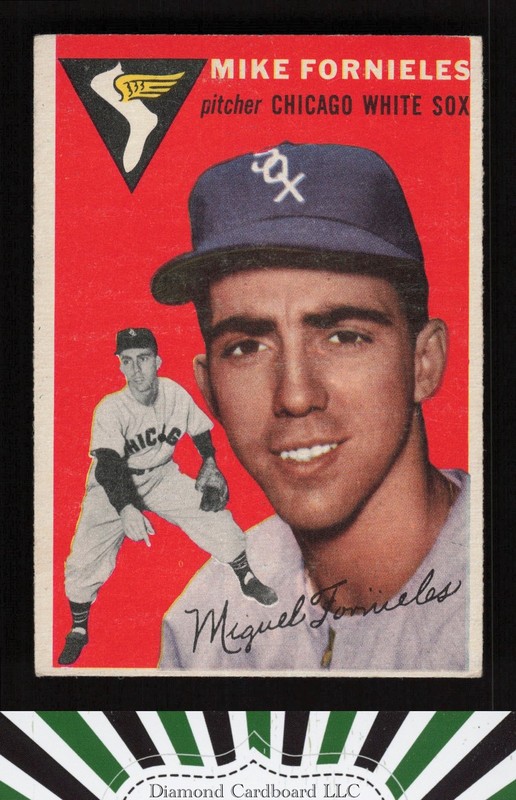 1954 Topps #154 Mike Fornieles VG f, front