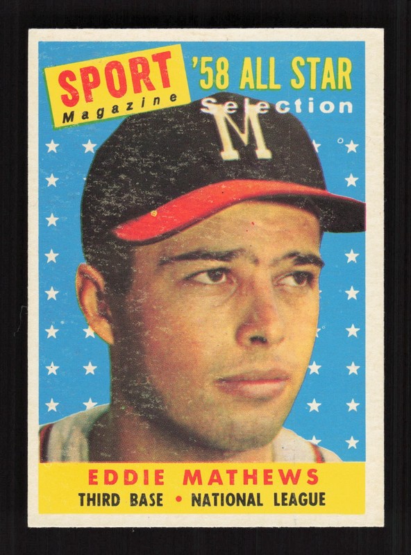 1958 Topps #480 Eddie Mathews EXMT h, front