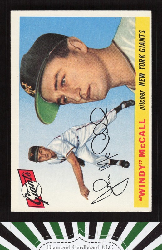 1955 Topps #42 Windy McCall EX d, front