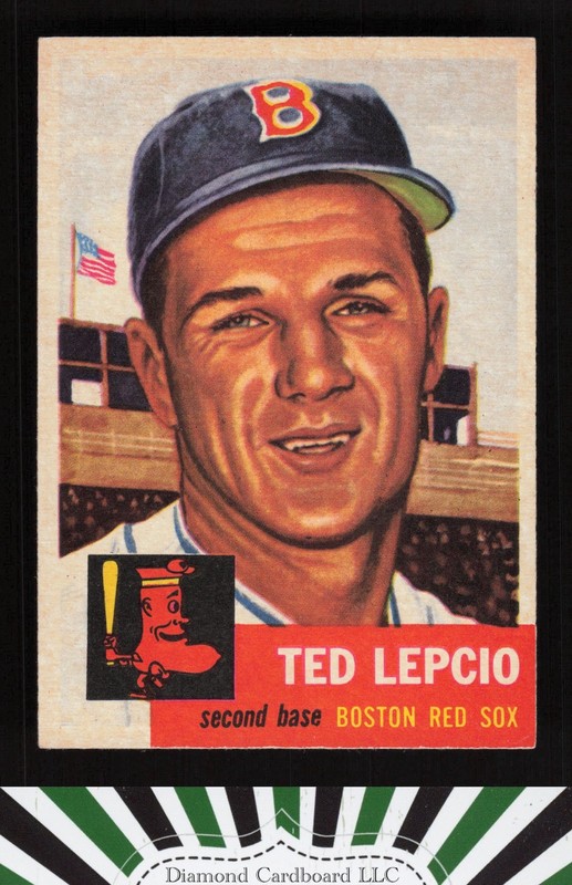 1953 Topps #18 Ted Lepcio VGEX+ [CENTERED] g, front