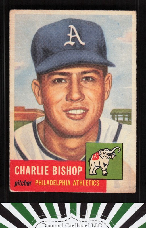 1953 Topps #186 Charlie Bishop VG (ST) [CENTERED] a, front