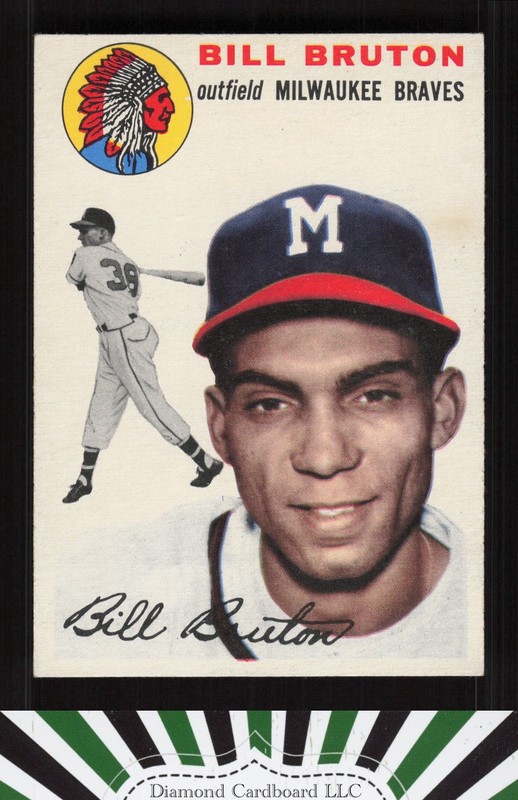 1954 Topps #109 Bill Bruton NM [NICELY CENTERED] e, front